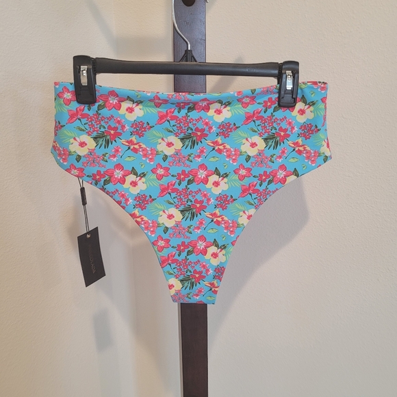 Pink Colada blue/pink floral bikini bottom, size XL - NEW - Picture 6 of 6